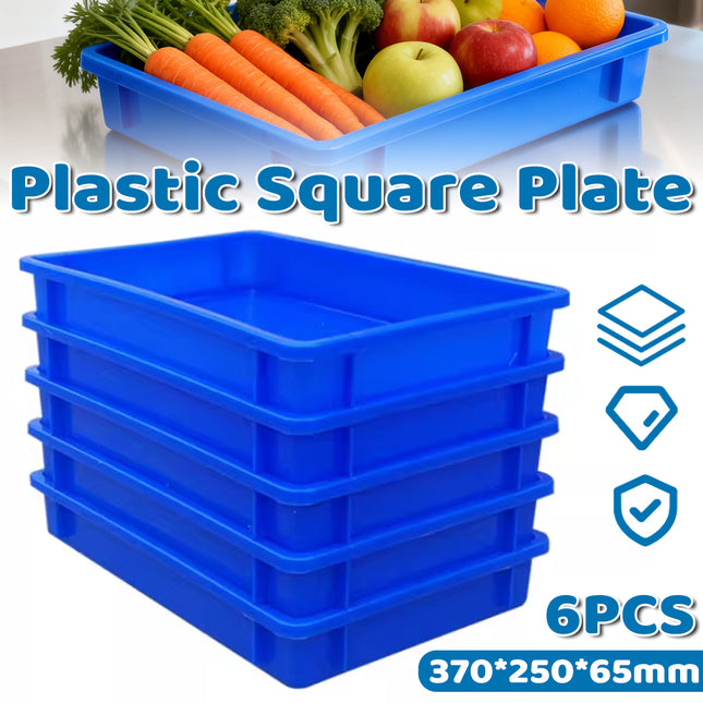 6PCS Stackable Plastic Freezer Food Containers Durable Kitchen Storage Box