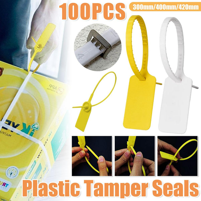 100pcs Plastic Seal Security Tags Plastic Label Tabs Ties for Luggage Bags