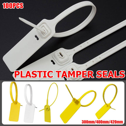 100pcs Plastic Seal Security Tags Plastic Label Tabs Ties for Luggage Bags