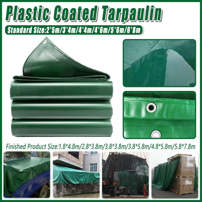 Heavy Duty Waterproof Canvas Tarp Tarpaulin Sun Block Dustproof Army Shelter
