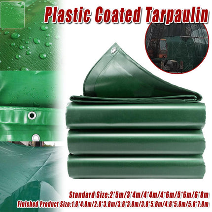 Heavy Duty Waterproof Canvas Tarp Tarpaulin Sun Block Dustproof Army Shelter