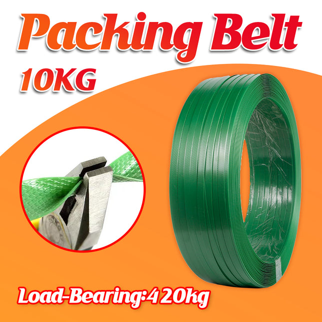 Manual PET Plastic Packing Strap Roll 10KG Green Heavy Duty Banding Belt Tool
