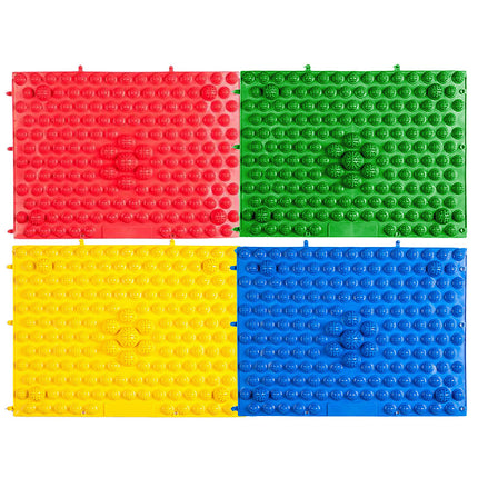 4PCS Shiatsu Foot Massage Pad Reflexology Board Foot Care Relaxation Mat