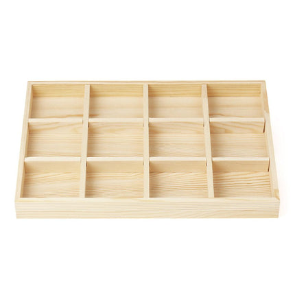 Wooden Jewellery Storage Box Display Tray Organizer for Rings Earrings Necklaces