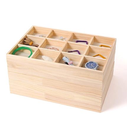 Wooden Jewellery Storage Box Display Tray Organizer for Rings Earrings Necklaces