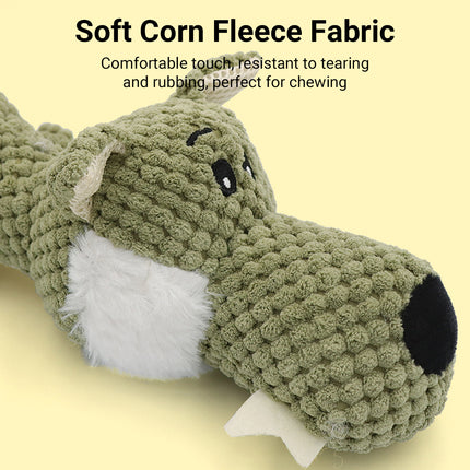 Pet Plush Corn Fleece Squeaky Toy Chew Teeth Cleaning For Dogs Puppies Safe Soft