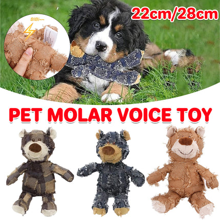 Puppy Squeaky Plush Toy Small Dog Chew Soft Bear Pet Companion
