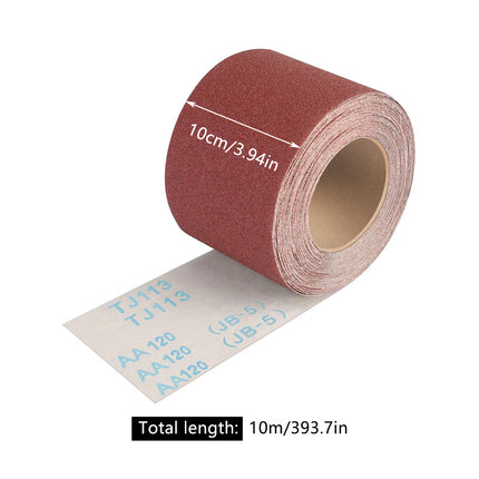 10cm Wide Soft Emery Cloth Roll Hand Torn Sanding Polishing Gauze Abrasive Sheet
