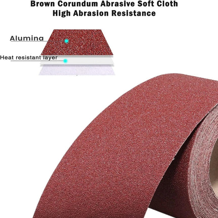 10cm Wide Soft Emery Cloth Roll Hand Torn Sanding Polishing Gauze Abrasive Sheet