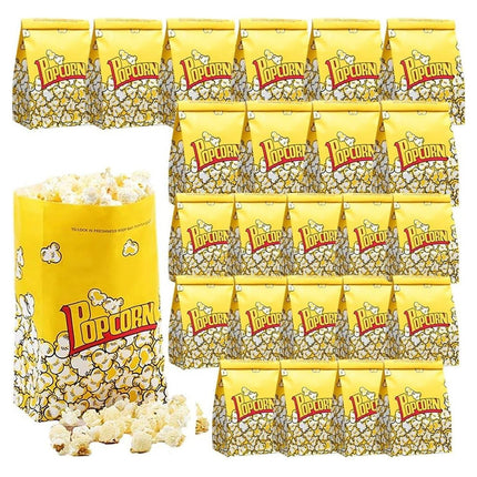 50PCS Disposable Popcorn Bags Food-Grade Oil-Proof for Snacks Candy Takeaway