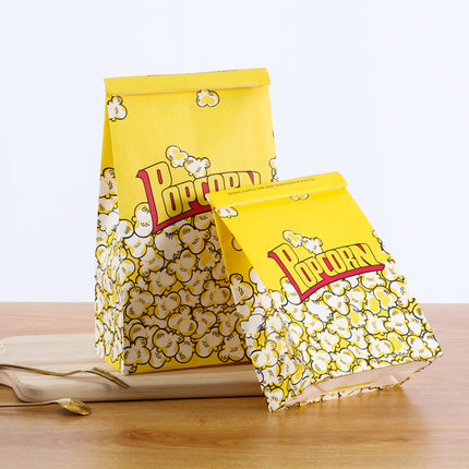 50PCS Disposable Popcorn Bags Food-Grade Oil-Proof for Snacks Candy Takeaway