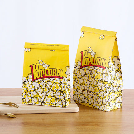 50PCS Disposable Popcorn Bags Food-Grade Oil-Proof for Snacks Candy Takeaway