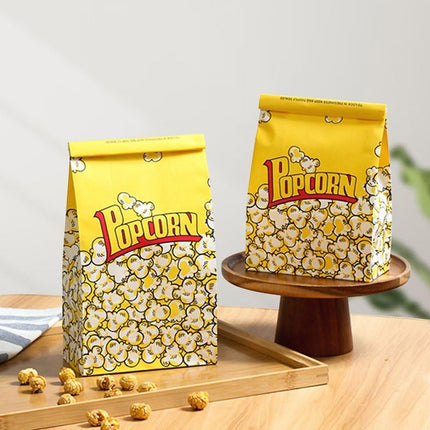 50PCS Disposable Popcorn Bags Food-Grade Oil-Proof for Snacks Candy Takeaway