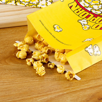 50PCS Disposable Popcorn Bags Food-Grade Oil-Proof for Snacks Candy Takeaway
