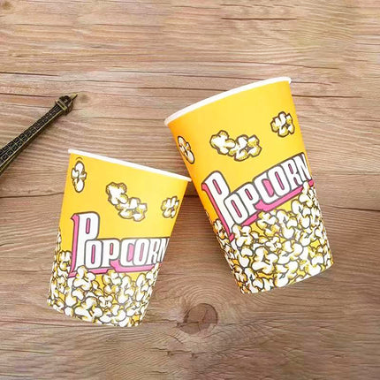 Disposable Popcorn Bucket 50PCS Pack 46/64OZ for Movie Party Snack Container