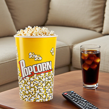 Disposable Popcorn Bucket 50PCS Pack 46/64OZ for Movie Party Snack Container