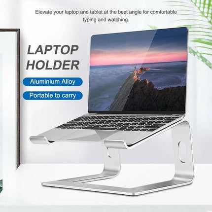 Portable Aluminium Laptop Stand Tray Holder Cooling Riser For 11”-15.4” MacBook - Aimall
