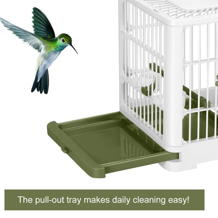 Portable Birdcage Parrot Travel Carrier Cage Lightweight Handle Design Outdoor