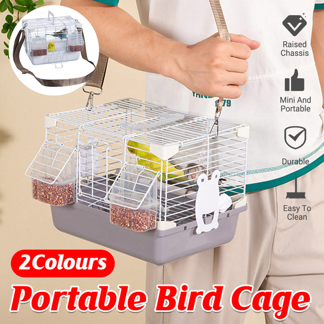 Portable Bird Carrier Cage Backpack Travel Bird Cage Outdoor Ventilated Pet Bag