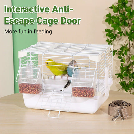 Portable Bird Carrier Cage Backpack Travel Bird Cage Outdoor Ventilated Pet Bag