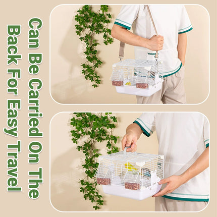 Portable Bird Carrier Cage Backpack Travel Bird Cage Outdoor Ventilated Pet Bag
