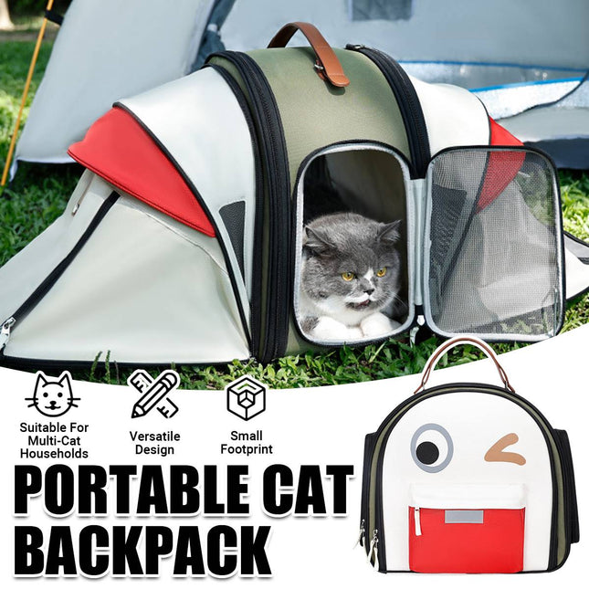 Pet Cat Backpack Carrier Expandable Tent Portable Outgoing Bag Breathable