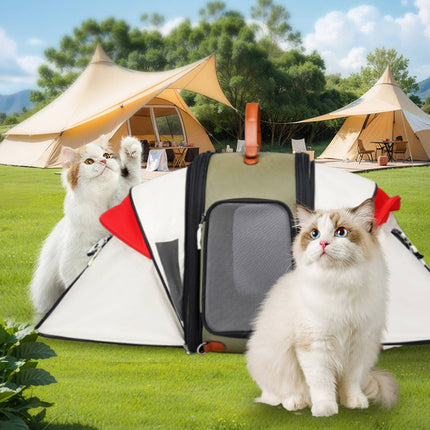 Pet Cat Backpack Carrier Expandable Tent Portable Outgoing Bag Breathable