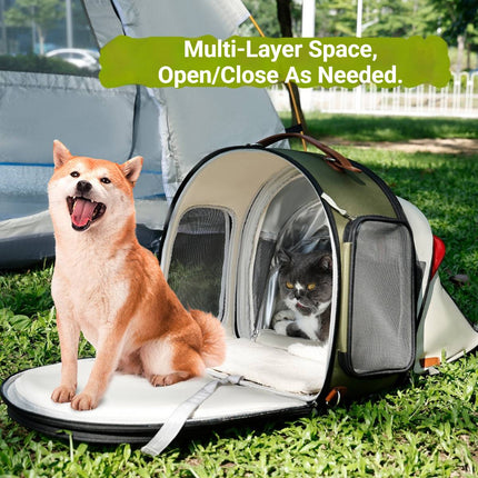 Pet Cat Backpack Carrier Expandable Tent Portable Outgoing Bag Breathable