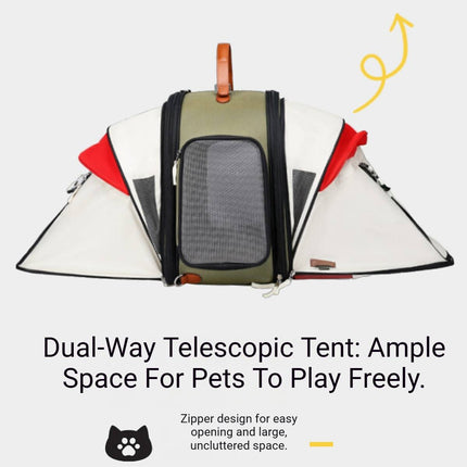 Pet Cat Backpack Carrier Expandable Tent Portable Outgoing Bag Breathable