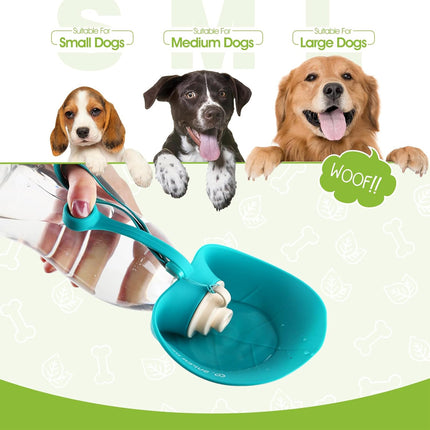 Portable Dog Cat Outdoor Water Cup 580ml Capacity Multicolour Leakproof Durable