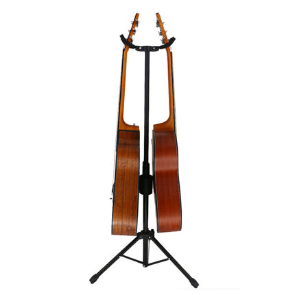 Retro Special Double Head Guitar Rack Wooden Guzheng Stool Floor Portable Type