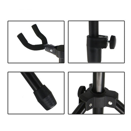 Retro Special Double Head Guitar Rack Wooden Guzheng Stool Floor Portable Type