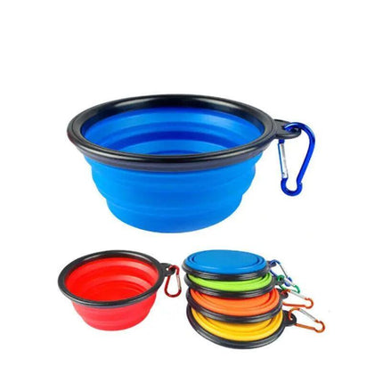 Portable Foldable Pet Bowl Collapsible Silicone Food Water Feeder Dog Cat Cup AU - Aimall