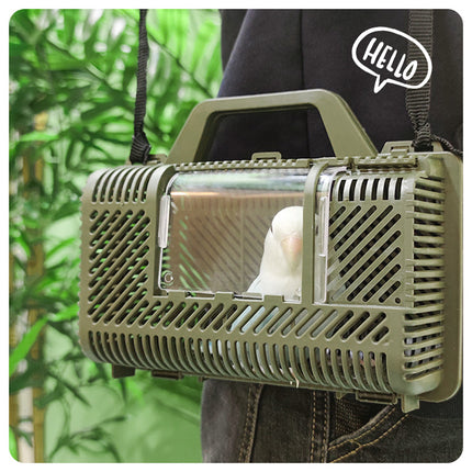 Parrot Travel Cage Handheld Portable for Small Parrots Budgies Cockatiels Birds