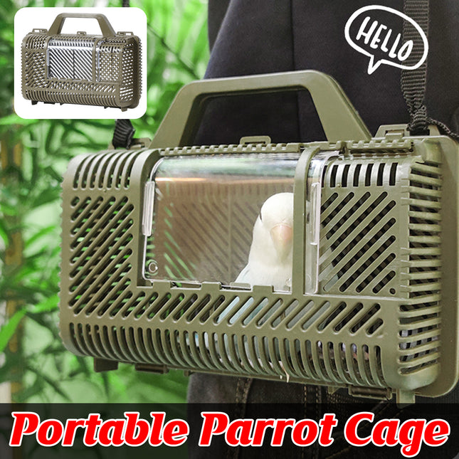 Parrot Travel Cage Handheld Portable for Small Parrots Budgies Cockatiels Birds