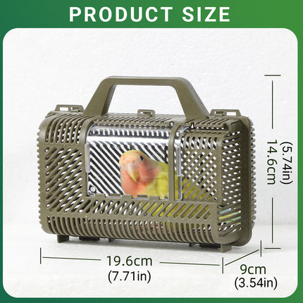 Parrot Travel Cage Handheld Portable for Small Parrots Budgies Cockatiels Birds