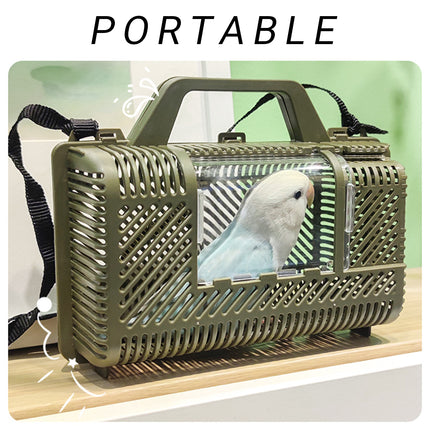 Parrot Travel Cage Handheld Portable for Small Parrots Budgies Cockatiels Birds