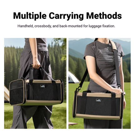 Expandable Pet Carrier Travel Bag - Breathable Mesh, Folding Cat & Dog Tote