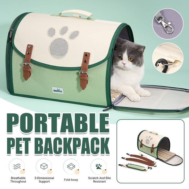 Outdoor Pet Backpack Foldable Breathable Carrier Bag for Cats Small Dogs