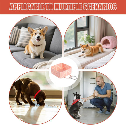 Portable Pet Bowl Travel Foldable Silicone for Dog Cat Outdoor Walking Hiking