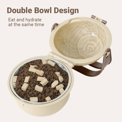 Portable Pet Food Bowl Durable for Dogs Cats Travel Outdoor Feeding Water Bowl