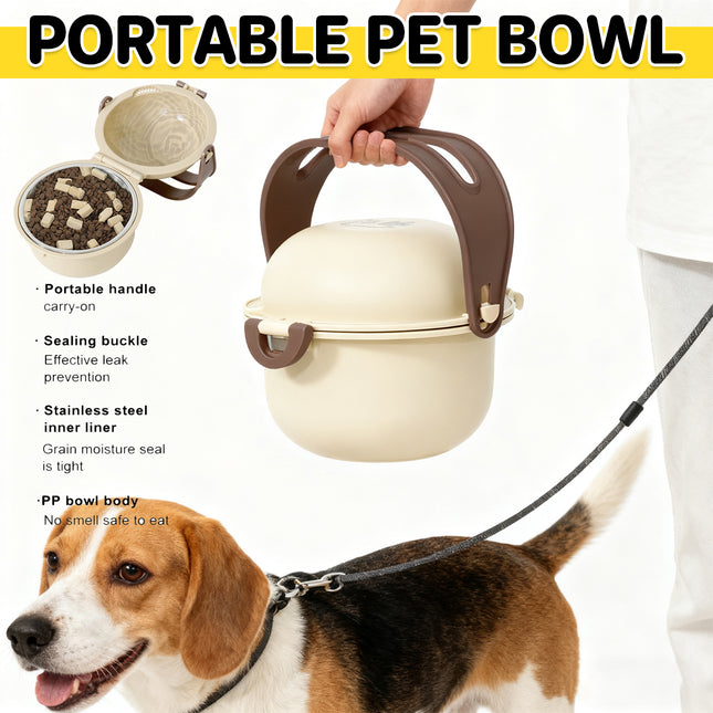 Portable Pet Food Bowl Durable for Dogs Cats Travel Outdoor Feeding Water Bowl