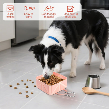 Portable Pet Bowl Travel Foldable Silicone for Dog Cat Outdoor Walking Hiking