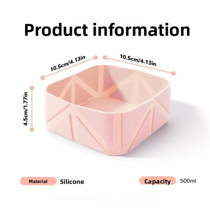 Portable Pet Bowl Travel Foldable Silicone for Dog Cat Outdoor Walking Hiking