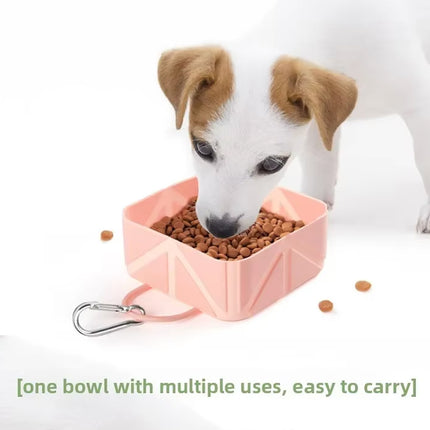 Portable Pet Bowl Travel Foldable Silicone for Dog Cat Outdoor Walking Hiking