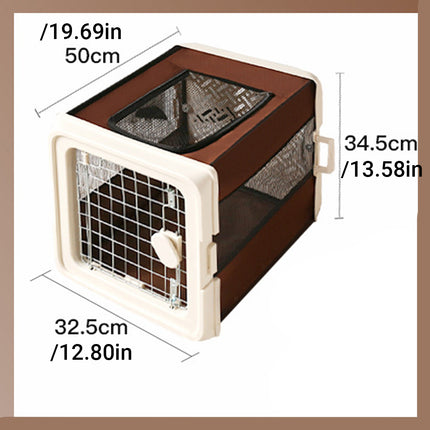 Portable Pet Carrier Foldable Cage Breathable Soft Sided for Cats Dogs Travel