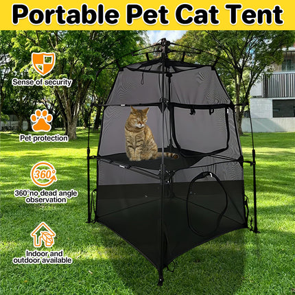 Foldable Breathable Cat Outdoor Tent Portable Game Toy Light for Cat Outings