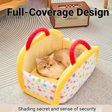 Handheld Universal Semi Enclosed Portable Pet Nest Cozy Den Travel Outdoor Use