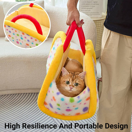 Handheld Universal Semi Enclosed Portable Pet Nest Cozy Den Travel Outdoor Use