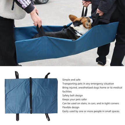 Pet Emergency Stretcher Foldable Soft Dog Cat First Aid Carrier 100 x 67cm